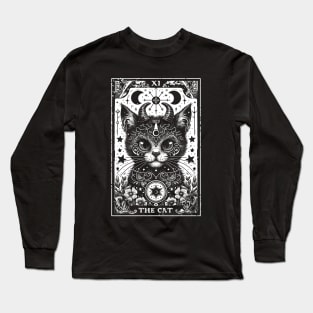 Devil Cat Tarot Card Long Sleeve T-Shirt